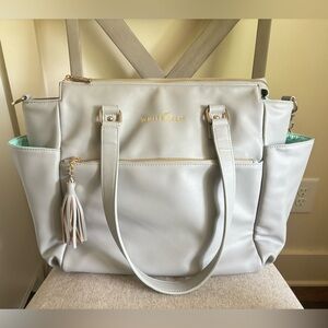 White Elm Gemini Convertible Diaper Bag in Gray